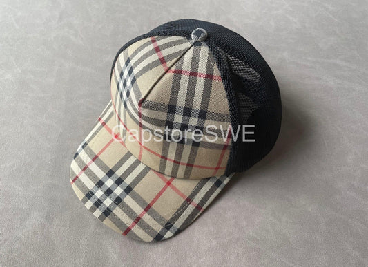 Bb Vintage Check Trucker with Mesh Back hat